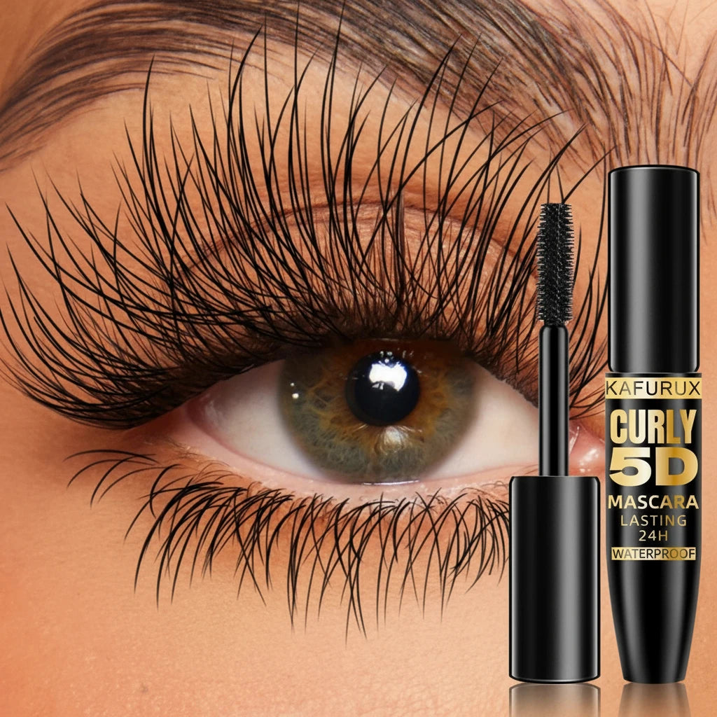 5D Black Waterproof Mascara Lengthens Eyelashes Extension Thick Silk Fiber Mascara Female Makeup Eye Cosmetics Tools for Gifts